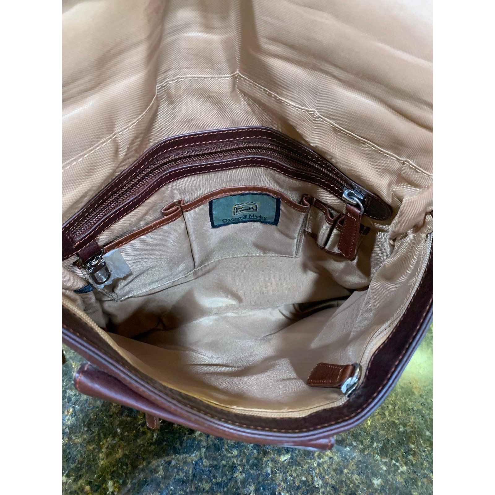 Vintage Leather Osgoode Marley Messenger Bag Guc — image 6 of 8